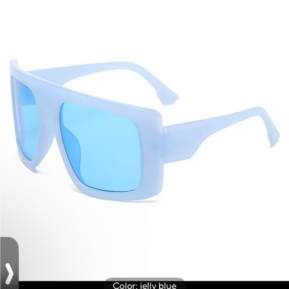 Bold Blue Square Sunglasses 0352 - Picture 1 of 1